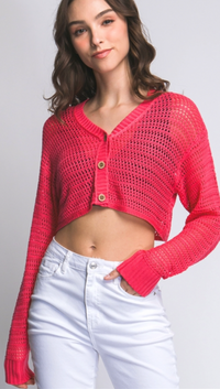 Knit Crop Button Up (More colors)