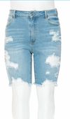 WJ Bermuda Jean Shorts - 1X to 3X