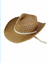 Straw Hat With Pull Strings