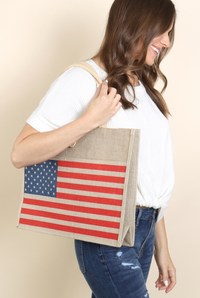 American Burlap Tote