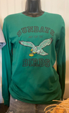 SUNDAYS ARE FOR THE BIRDS - L/S Kelly green