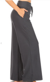 Wide Leg Drawstring Pocket Bottoms