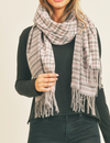 Pink Houndstooth Scarf