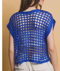 Oversized Net Cover Top