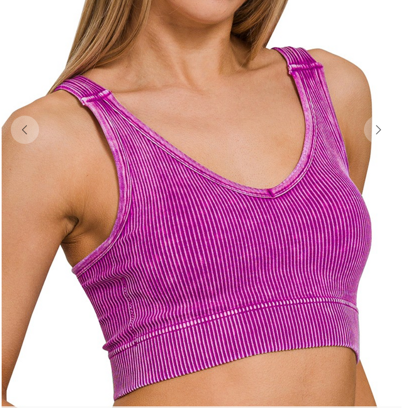 V-Neck Tank W/ Padding - Style 2 (9 colors)
