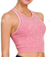 Washed Ribbed High-Rise Tank