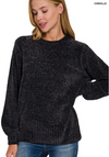 Round Neck Chenille Sweater