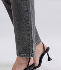 High Waisted Straight Leg Rhinestone Judy Blues - HWSLRJB