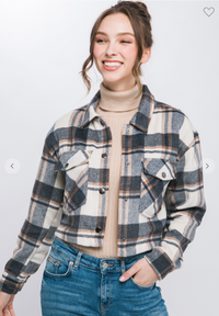 Cropped Shacket (2 colors)