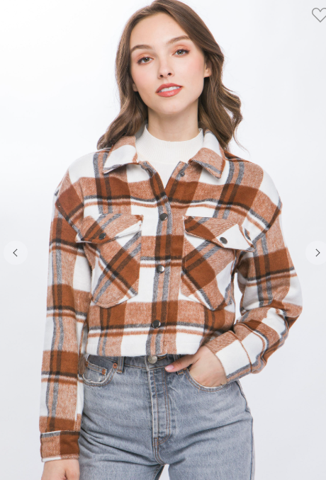 Cropped Shacket (2 colors)