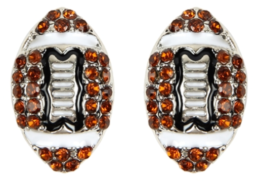 Football Rhinestone Earrings