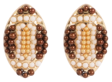 Football Beaded Earrings