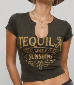 Tequila, Lime, & Sunshine Keyhole Baby Tee