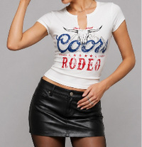 Coors Rodeo Notched V-Neck T-Shirt