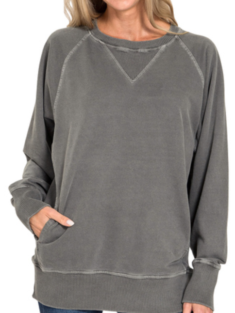 Pigment Dyed French Terry Pullover