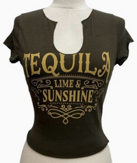 Tequila, Lime, & Sunshine Keyhole Baby Tee