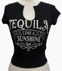 Tequila, Lime, & Sunshine Keyhole Baby Tee