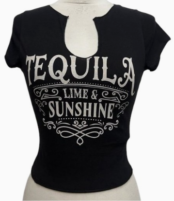Tequila, Lime, & Sunshine Keyhole Baby Tee