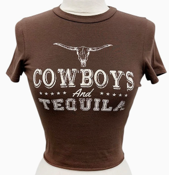 Cowboys & Tequila Western Baby Tee