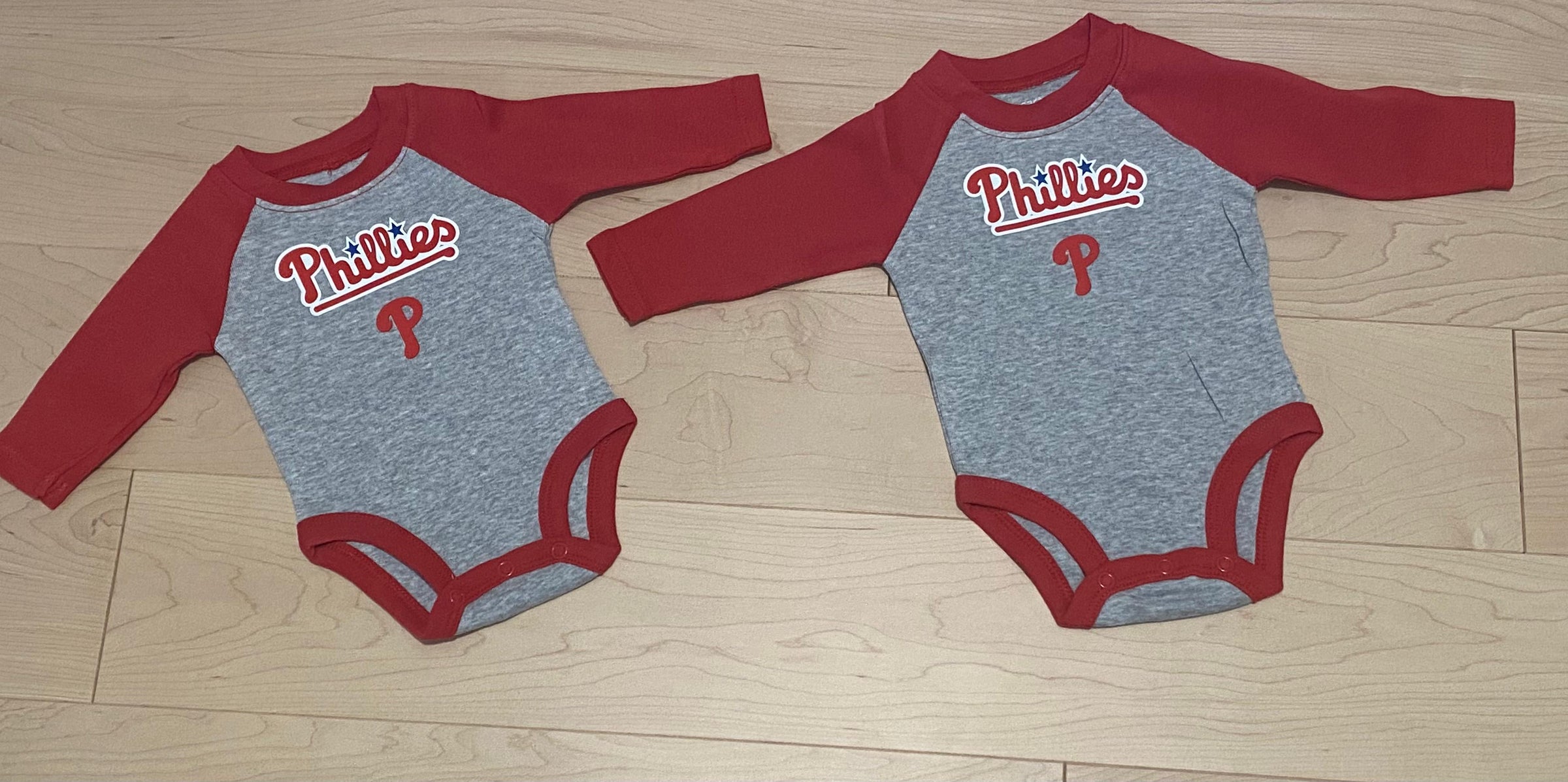 Infant Phillies Long Sleeve Onesie