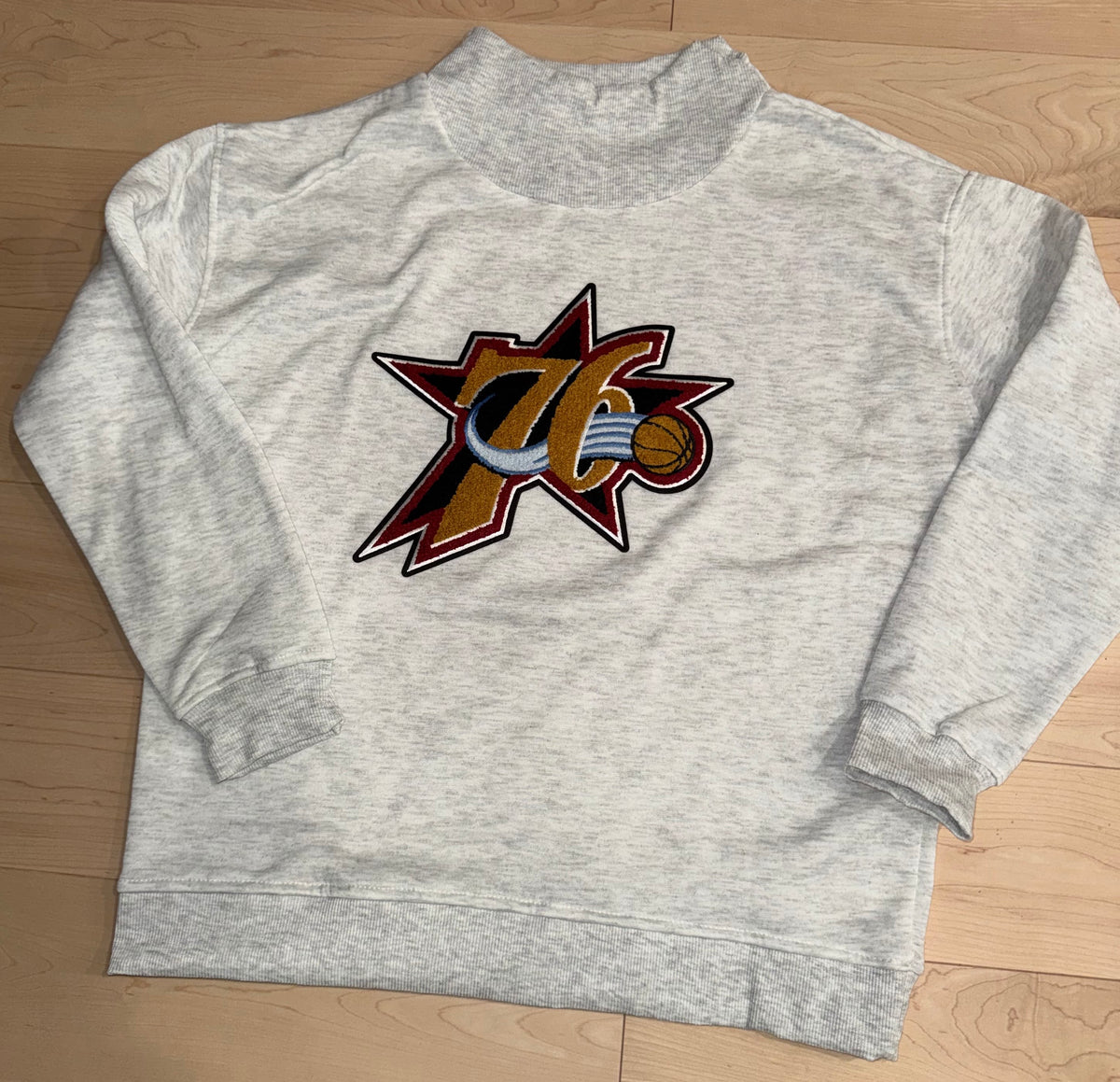 Only Front 76ers Patch Mockneck Sweatshirt