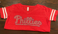 Retro Phillies Bling V-Neck > RESTOCKED