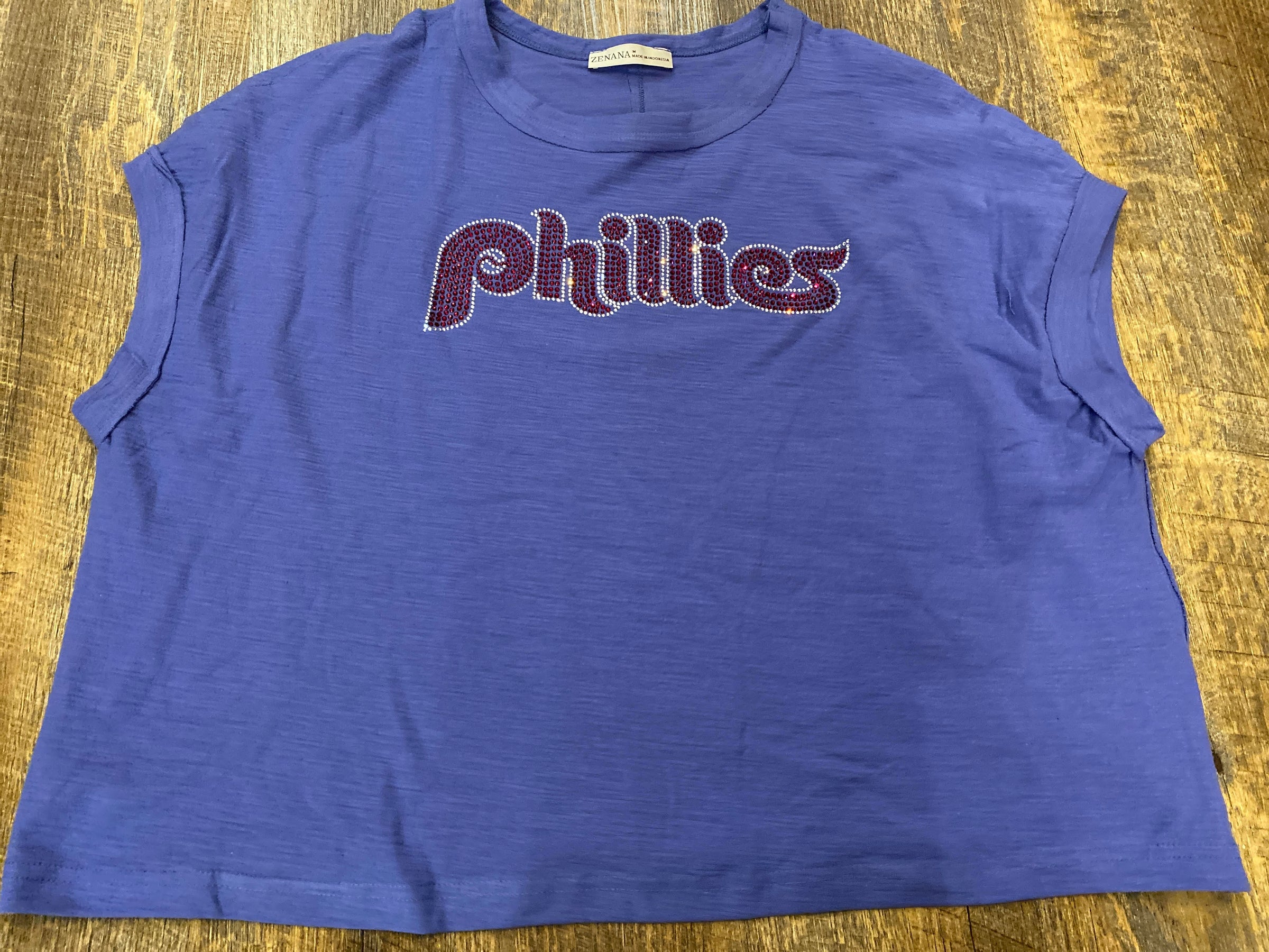 Phillies Bling Cotton Slub Tee