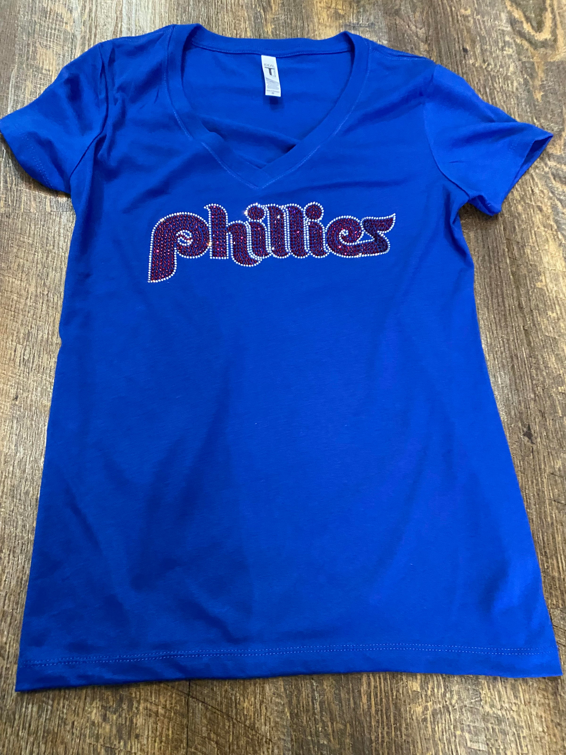 Phillies Bling Royal V-Neck