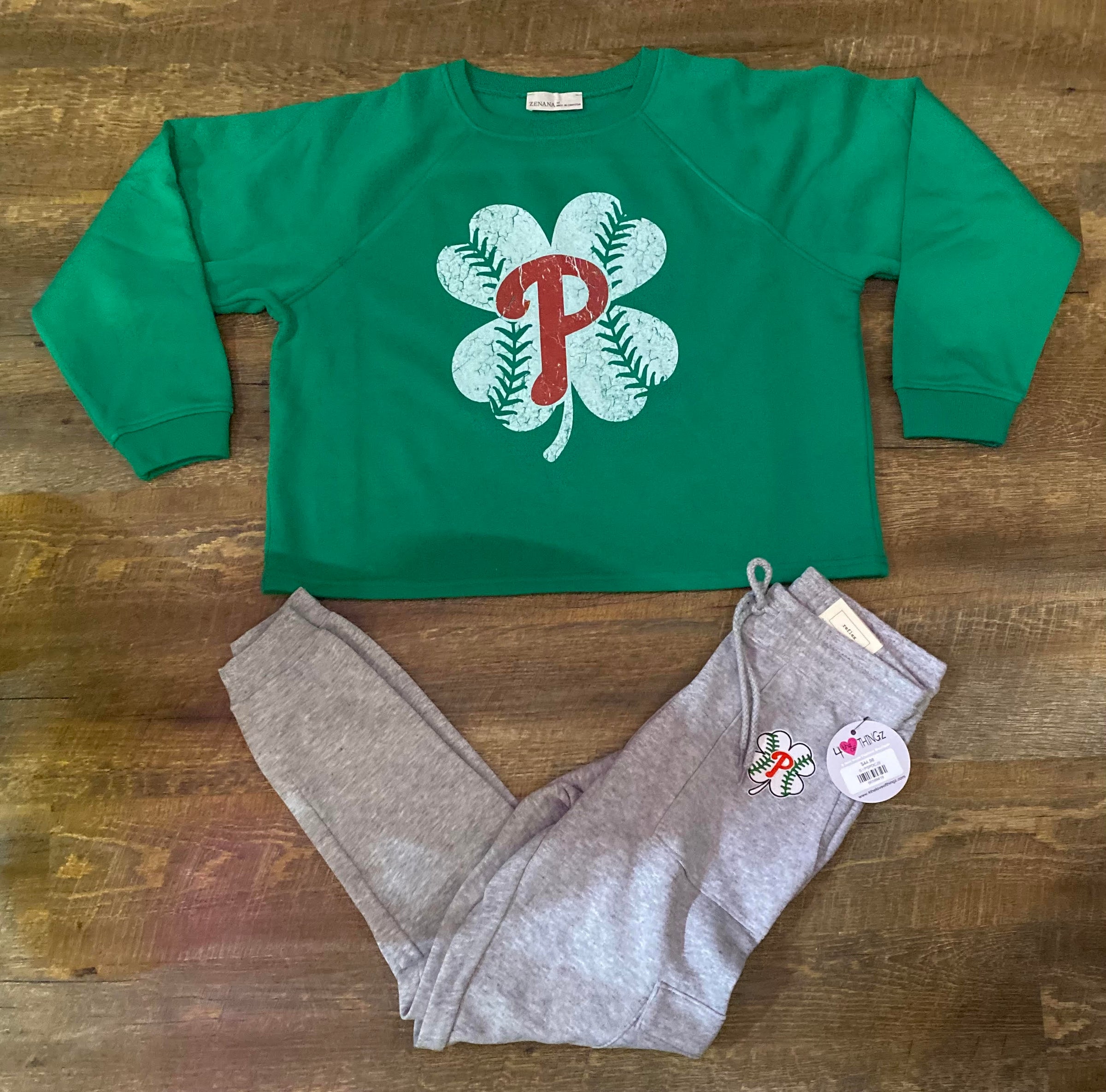 Philly Saint Patrick's Day Fleece Raglan Sweater