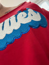 Puffy Glitter Patch Terry Boatneck Top (Preorder - ETA 3 Weeks)