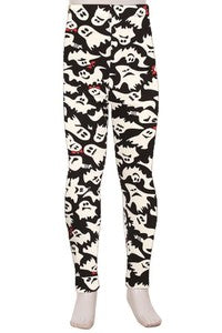 5-inch Waistband Ghost Printed Leggings - Kids