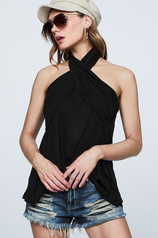 Halter Twisting Front Top