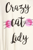 Crazy Cat Lady Graphic Tank - Ivory