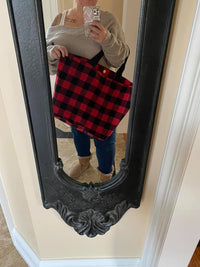 Oversized Buffalo Plaid Bags