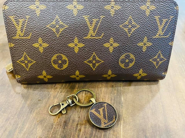 Lv Lobster Claw Key Chain Upcycled