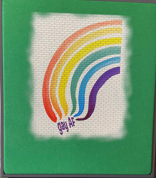 Gay AF Rainbow/Brick - DTG
