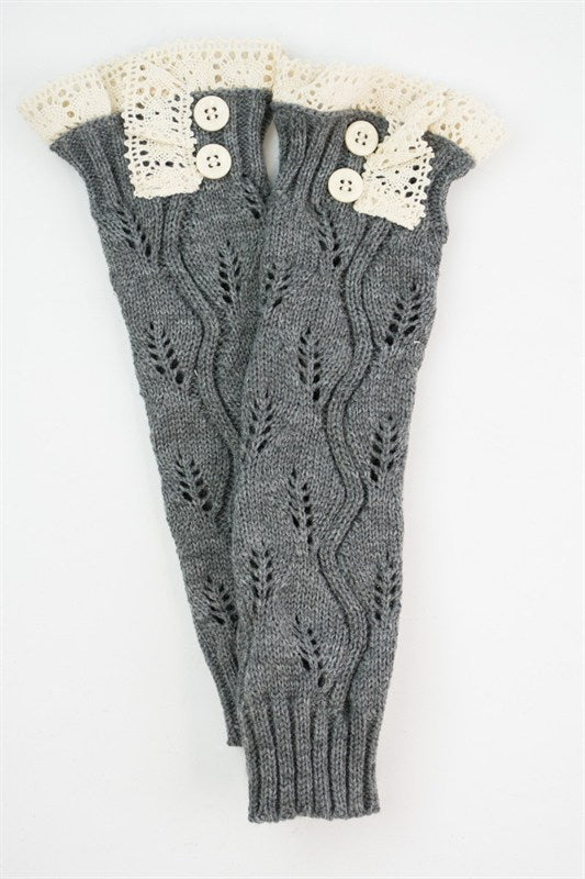 Lace Trim Arm Warmers