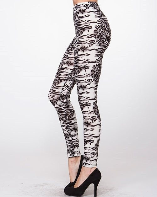 Sheer Printed Legging/stocking