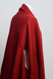 Versatile Solid Color Shawl with Armholes - Black or Red