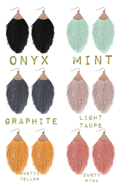 Tassel Hook Earrings - Various Colors
