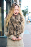 Oversized Knit Tassel Triangle Scarf - Multi Color Options