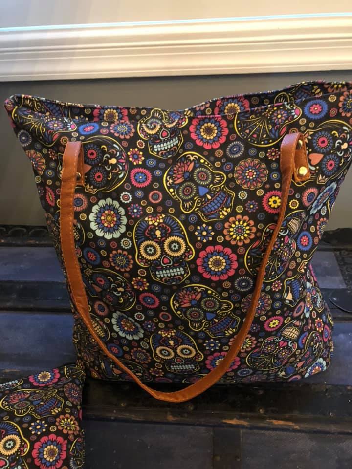 Buy SpiritStar Sugar Skull Purse: Day of The Dead Inspired Daily Travel Bag  Made with 100% Cotton (La Pintora) at Amazon.in