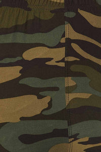 Camouflage Print Brushed Leggings - Kids