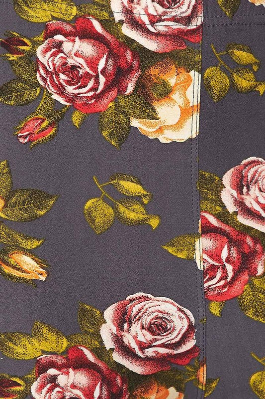 Grey Floral Rose - Kids