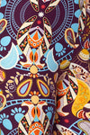 Warm Multi Pattern Print Yummy Brushed Ankle Leggings