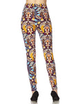 Warm Multi Pattern Print Yummy Brushed Ankle Leggings