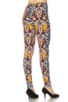 Warm Multi Pattern Print Yummy Brushed Ankle Leggings