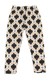 Ornament Pattern Print Yummy Brushed Ankle Leggings