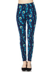 Peacock Feather Pattern Leggings