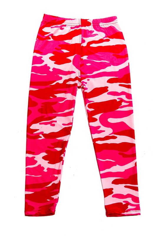 Pink Camo Leggings - Kids